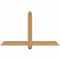 Ekena Millwork Eugene Smooth Timber Gable Bracket, Western Red Cedar, 48"W x 28"H x 3 1/2"D x 3 1/2"F, 14/12 Pitch GBW048X28X0404EUG00SWR - alternate 1
